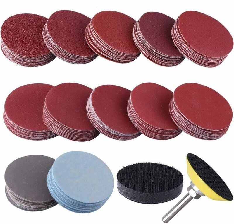 120 Stück 50 mm Schleifscheiben Schleifscheiben Körnung 60 80 120 180 240 400 600 800 1000 1200 2000 3000 zum Schleifen ...