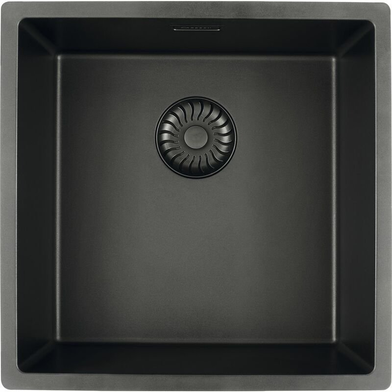 Flächenbündige Spüle CAGRPP40BK-FL Black Line, Schwarz - Solido