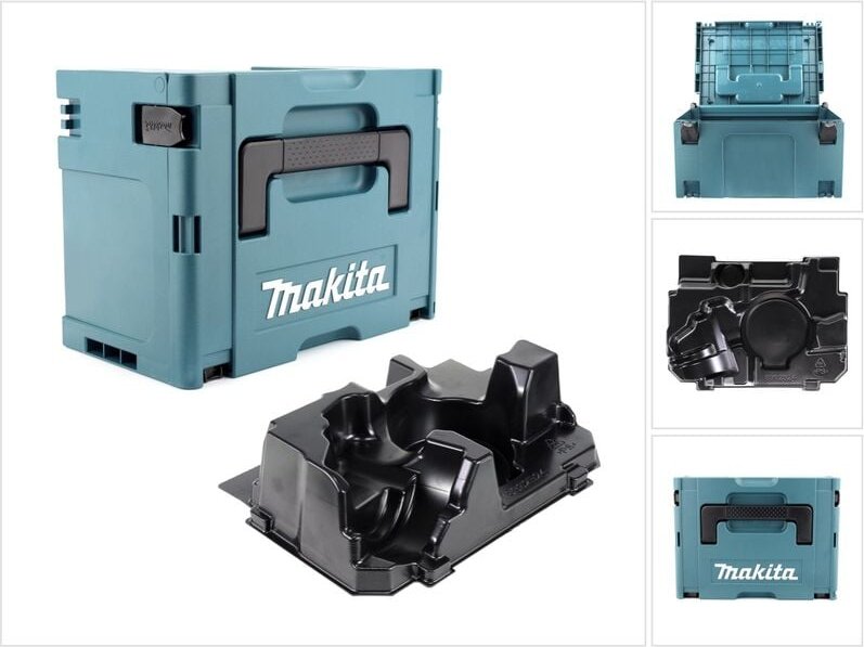 Makpac 3 Kunststoffkoffer ( 821551-8 ) + Einlage für Winkelschleifer dga 511 513 517 ( 839252-4 ) - Makita