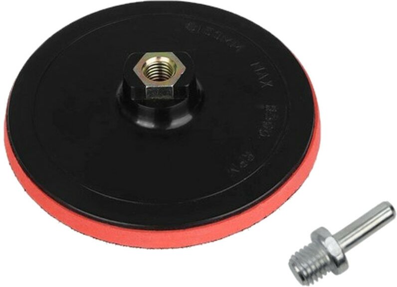 Trade-Shop Klett Haftteller / Schleifteller / Stützteller / Polierteller 150 mm Durchmesser inkl. M14 Spanndorn für Schl...