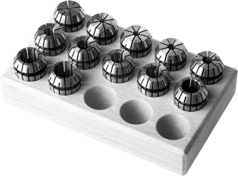 Präzisions-Spannzangen-Satz din 6499 in Holzleiste er 32, 3-20 mm, 18 tlg.