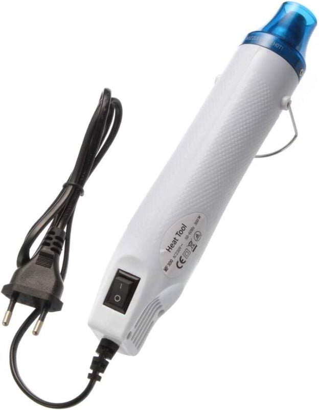Mini-Heißluftpistole, elektrisch, 300 W, Mini-Schrumpf-Heißluftpistole, Pulver-Heißluftpistolen-Set, Temperatur, DIY-Hei...