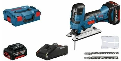 Thumbnail - Bosch Akku-Stichsäge gst 18 v-li s inkl. 2x 4,0 Ah Akkus / 06015A5107