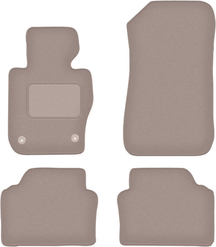 Beige Velours-Fußmatten für: BMW 3 E90 xDrive Limousine (2004-2011)