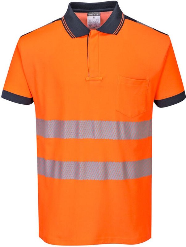 Thumbnail - Polo HV PW3 Orange/Marine L