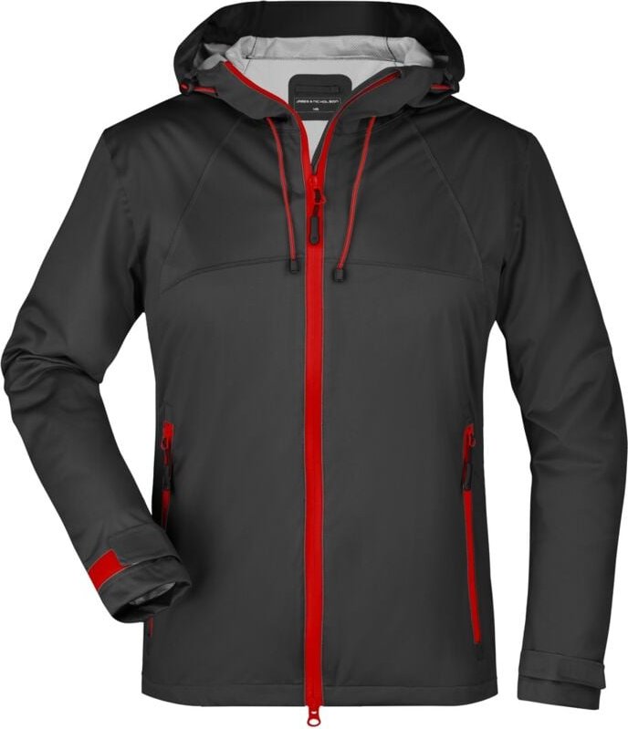 James&nicholson - Ultraleichte Softshelljacke Damen JN1097 Gr. 2XL black/red