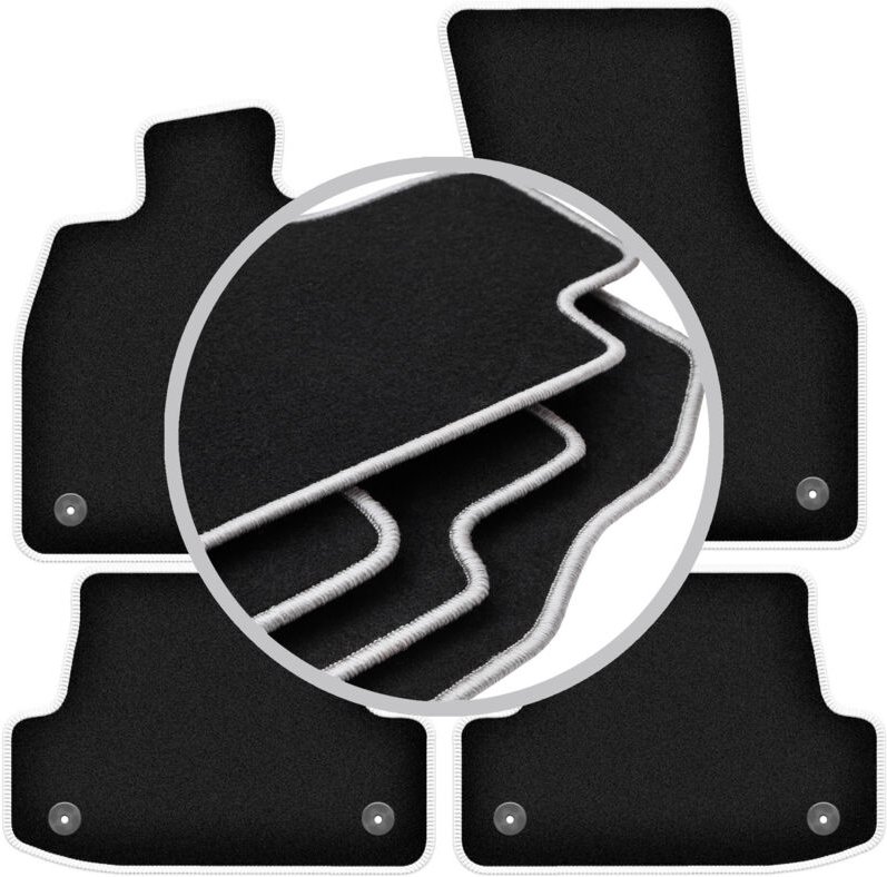 CARLUX-SILVER Autofußmatten für: Audi A3 8V 3-Türer, Limousine, Sportback (2012-)