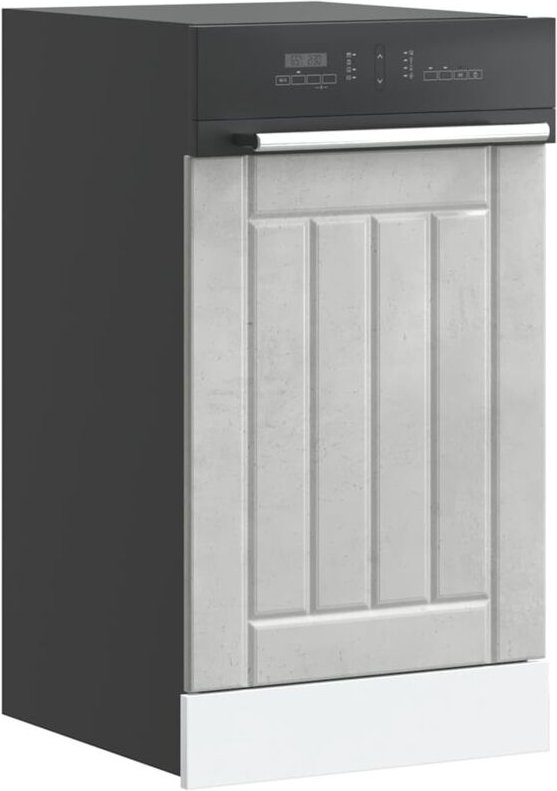 Geschirrspülerblende Lucca Betongrau Holzwerkstoff Vidaxl