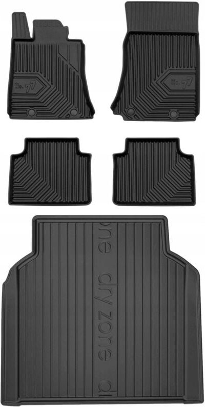 SET 77 Gummimatten und Abdeckung ALFA ROMEO Giulia RWD Sedan ab 2016-