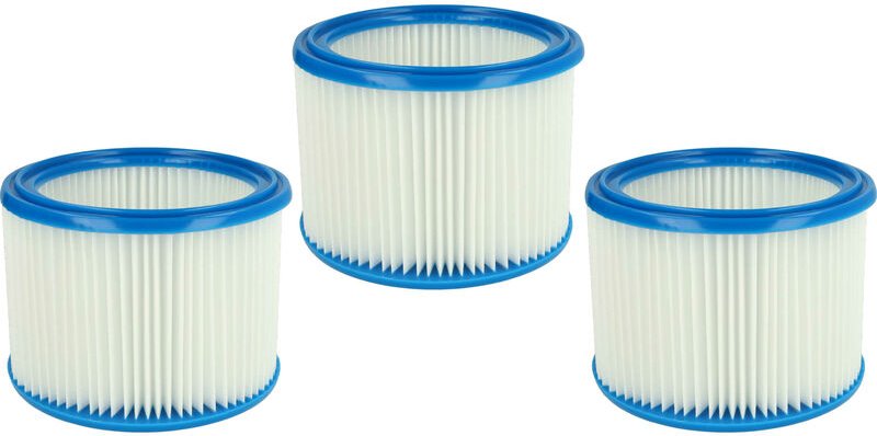Filterset 3x Faltenfilter kompatibel mit Nilfisk / Alto / Wap Attix 550-21, 550-2M, 751 Nass- und Trockensauger - Filter...