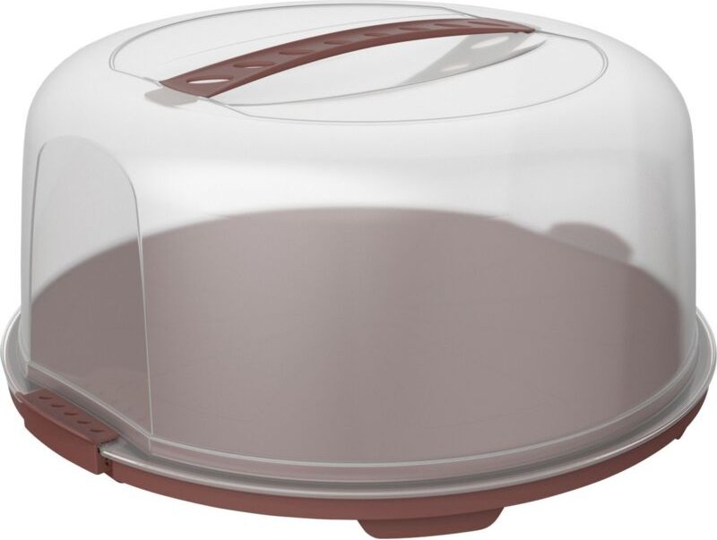 Rotho - Tortenglocke Fresh hoch iron rot, Kuchenbehälter, Kuchenbox Tortenbox
