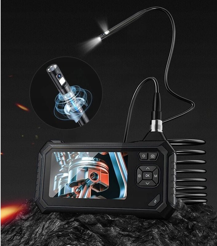 INSPEKTIONSKAMERA ENDOSKOP SPLITSCREEN 8 LED 32GB mSD IP67 5m 5,5mm