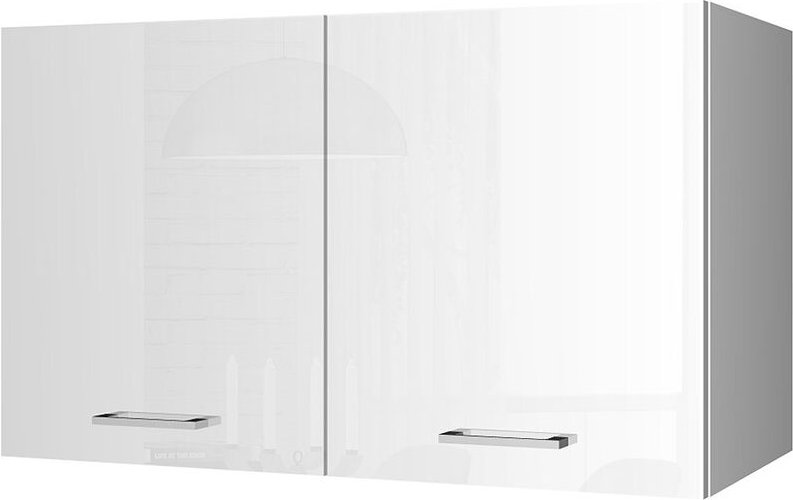 Lomadox - Küchen-Hängeschrank 100 MARANELLO-03 Weiß Hochglanz Breite 100 cm