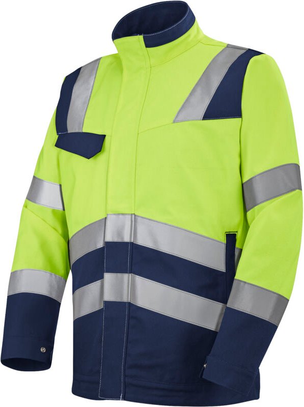 Sicherheits-Reflektorjacke FLUO XP Gelb Fluorescent / Marineblau XL