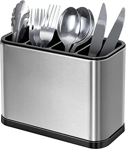 18 x 8,6 x 13 cm Utensilienhalter, Organizer, 4 Fächer, Utensilienaufbewahrung, Multifunktions-Organizer, rutschfeste Ab...