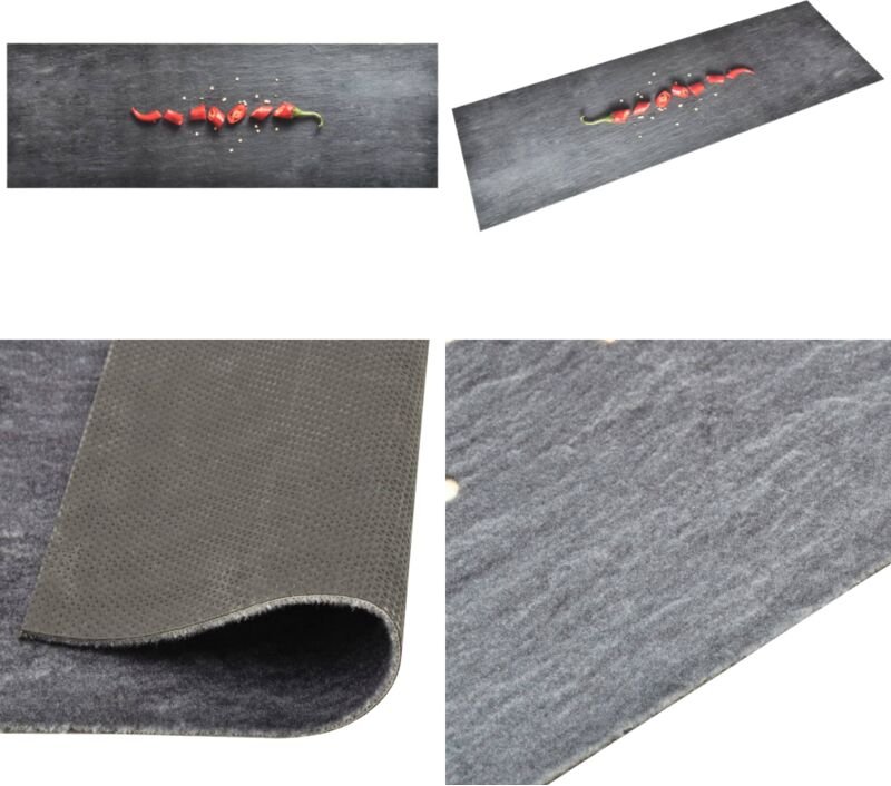 Küchenteppich Waschbar Peperoni 60x300 cm - Bodenmatte - Küchenläufer - Teppich - Wohnzimmerteppich - Esszimmerteppich -...