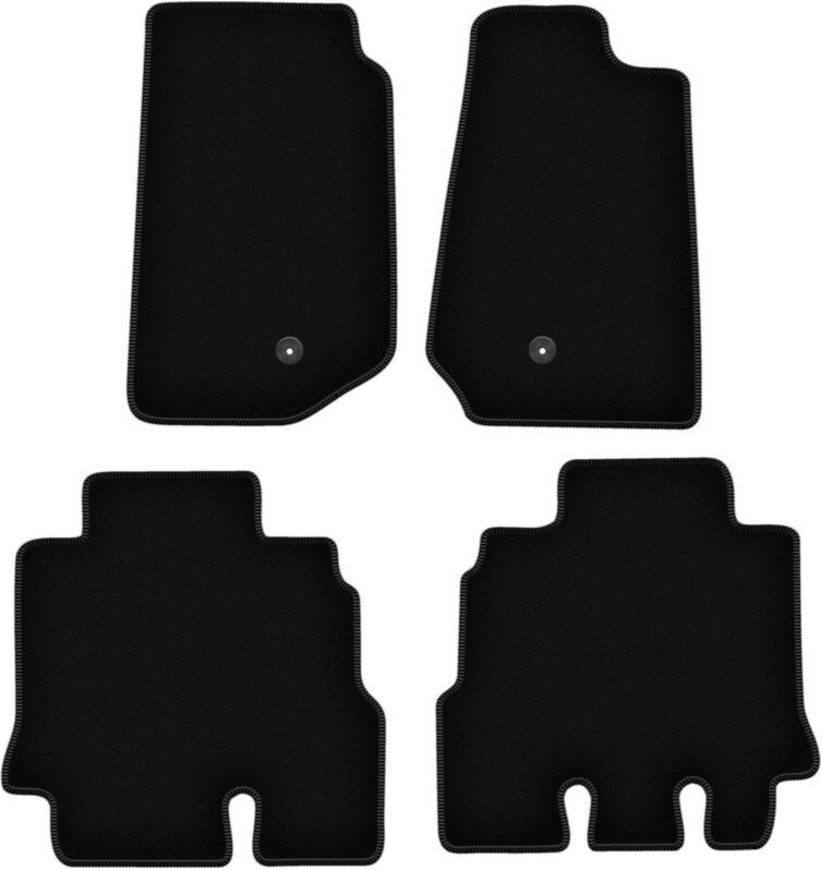 BASIC schwarze Veloursmatten für: Jeep Wrangler III JK Offroad (2006-2017)