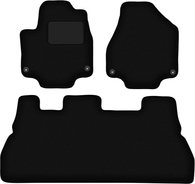Schwarze Velours-Fußmatten für: Chrysler Pacifica II 5-Sitzer (2017-)