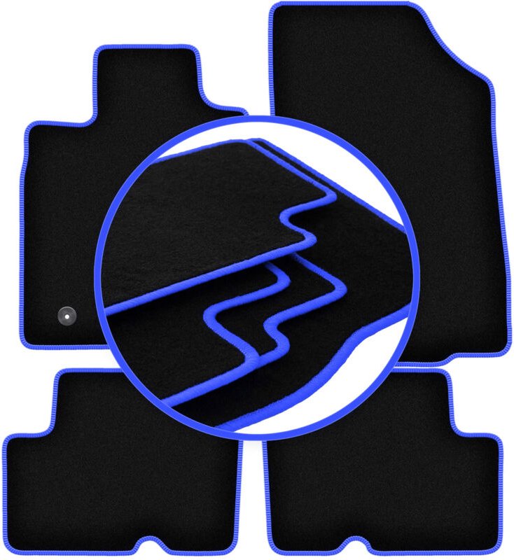 CARLUX-BLUE Autofußmatten für: Dacia Logan Kombi, Limousine (2004-2012)