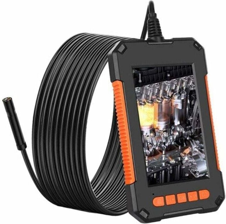 Industrie-Endoskop, 1080P HD-Endoskopkamera, Rohrinspektionskamera, 4,3-Zoll-HD-Bildschirm, 8 LED-Leuchten, 5 m halbstar...