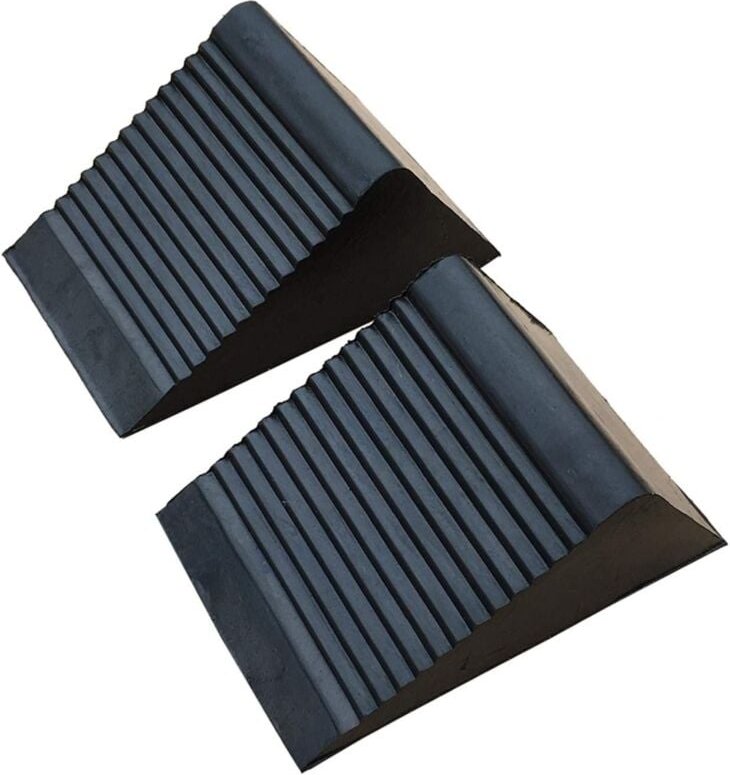 Aougo - 2 Stück Gummi-Keilblöcke, Auto-Halterung, Unterlegkeil-Halterung, freundlich