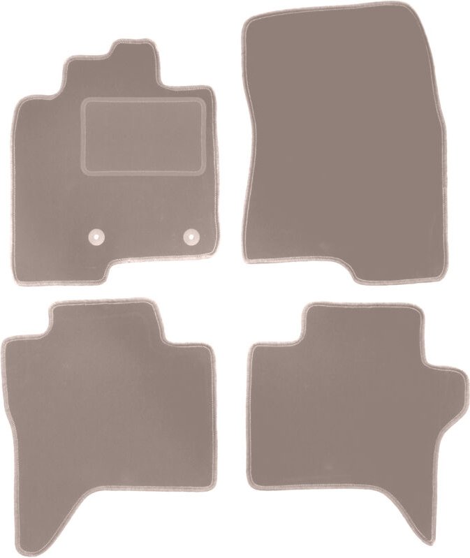 Beige Veloursmatten für: Mitsubishi Pajero IV lang (2006-2018)