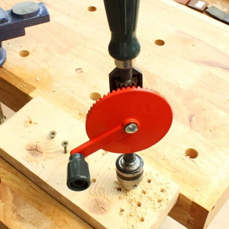 Jalleria - Handbohrersatz, 3/8 (1,5–10 mm) Zoll Handbohrer, Doppelritzel-Gussstahlbohrfutter, manuelle Handbohrmaschine,...