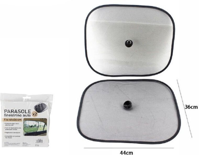 Trade Shop Traesio - Trade Shop - 2er-Set Verdunkelungs-Sonnenblenden für Autofenster mit Saugnäpfen, Fensternetz 70162 ...