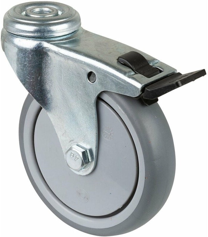 Apparaterolle A321.A85.100 Lenkrolle mit Totalfeststeller, Raddurchmesser 100 mm, - Bs Rollen