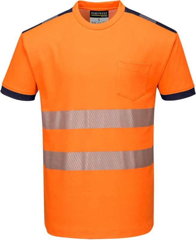 T-Shirt HV PW3 Orange/Marine S