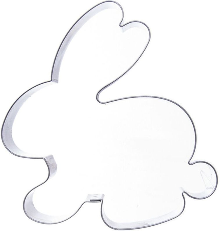 Easter bunny cookie measure in stainless steel