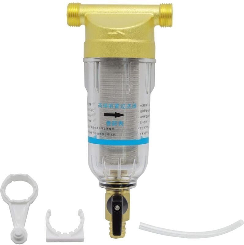 8,5 × 8,5 × 19,5 cm) Wiederverwendbarer und waschbarer Wasserfilter – Wasserhahn-Wasserfilter, Wasserfilter, Spin-Down-S...