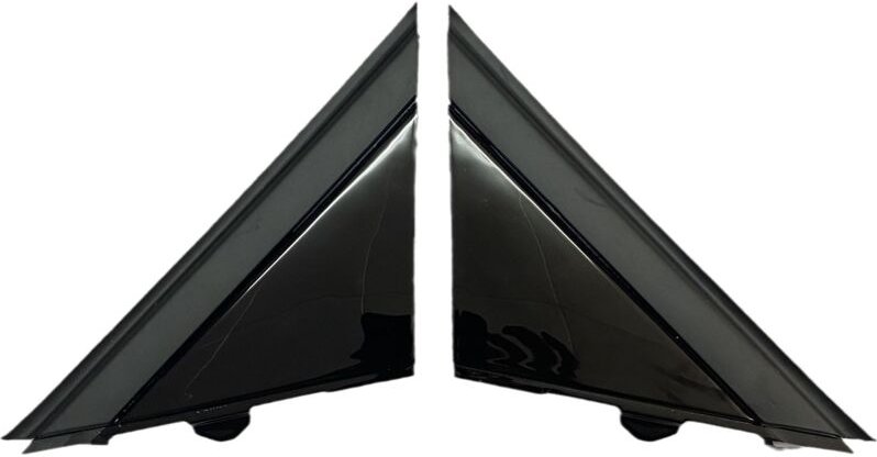 Gabrielle - 1 Paar Autotür-Flaggenabdeckungen, Ersatzteil für Fiat 500 2012–2019, 1SH17KX7AA, 1SH16KX7AA, Schwarz