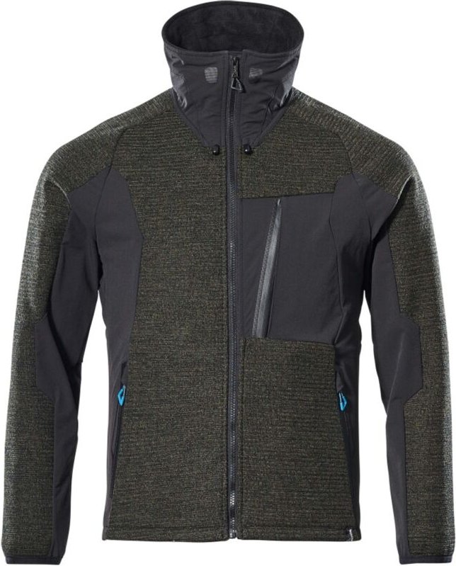 Arbeitsstrickjacke mit Reißverschluss Mascot Advanced - Dreilagig - 17105-309-Grün-L