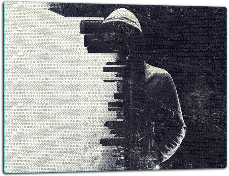 Glasschild Schneidebrett 52x40 Weiß