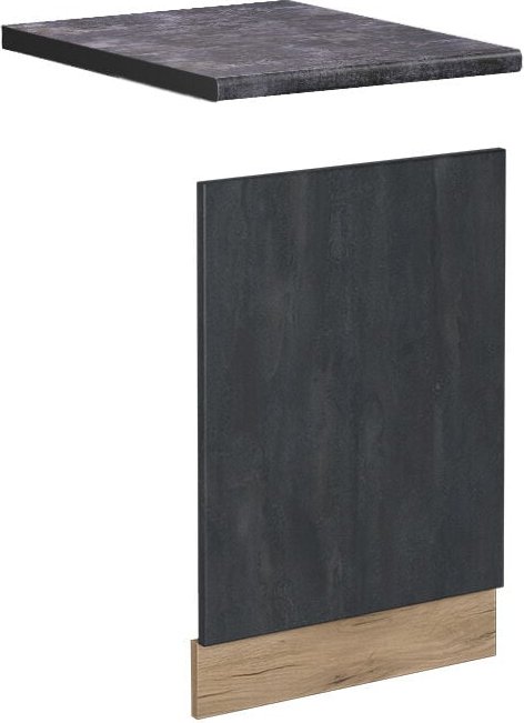 Vicco - Küchenmöbel R-Line, Schwarz Beton, 45 cm ap Anthrazit