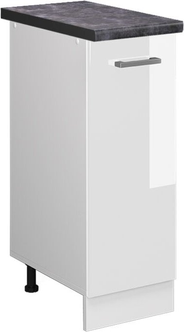 Vicco - Apothekerschrank R-Line, Weiß Hochglanz, 30 cm , ap Anthrazit