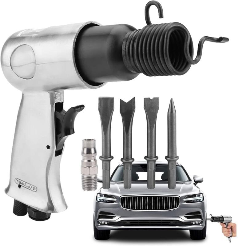 Ej.Life Industrie-Lufthammer, 4500 U/min, 114 l/min, 150 mm, leistungsstarker Griff, gerader Lufthammer, Schaufelwerkzeu...