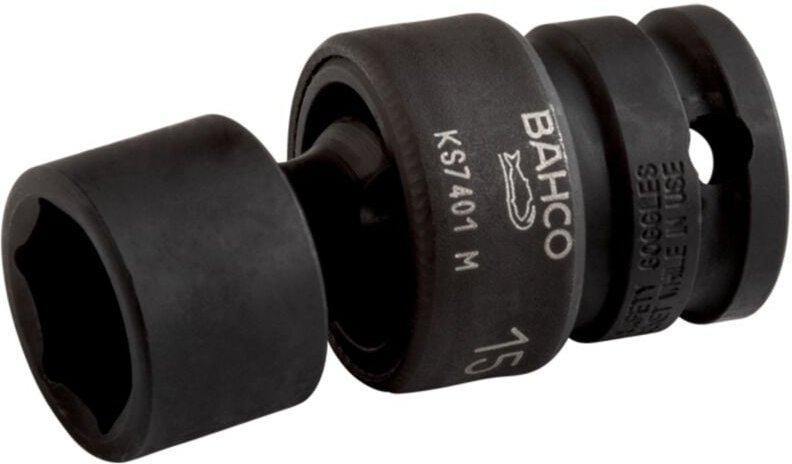 Bahco 3/8-Kraft-Gelenk-Steckschlüssel für Elektrowerkzeug mit Vierkantantrieb und 18-mm-Sechskantprofil