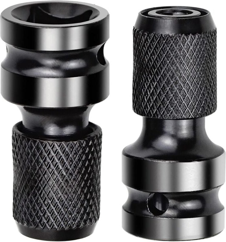 Minkurow - 2 Stück Steckschlüssel-Adapter, 1/2 Zoll Vierkant auf 1/4 Zoll Schlagschrauber-Adapter, Schnellspanner-Konver...