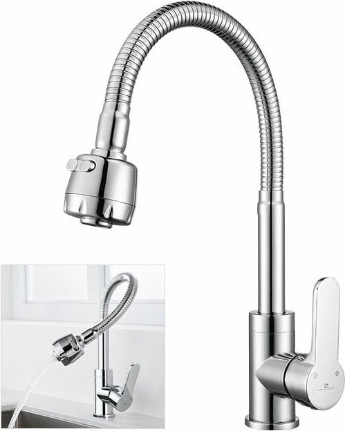 Memory Shape Küchenmischer Federbelasteter Spültischmischer Einhebel-Spültischmischer 2 Düsen zur Auswahl Wasserhähne Wi...