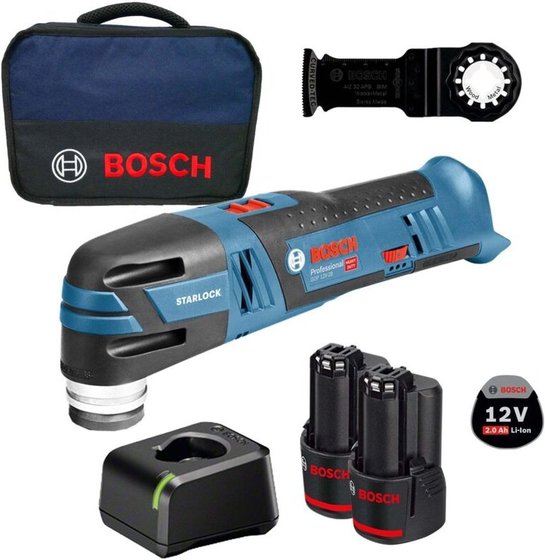 Bosch - Akku-Multi-Cutter gop 12V-28 / 2x 2,0 Ah Akku + Ladegerät im Softbag