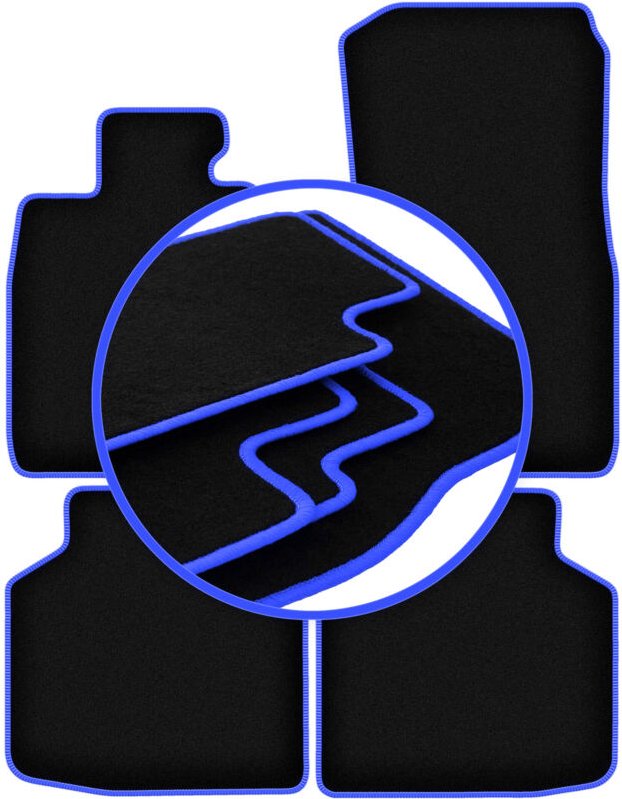 CARLUX-BLUE Autofußmatten für: BMW 7 F02 LANG (2008-2015)