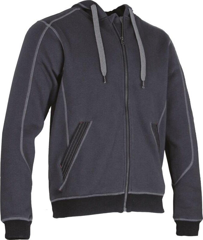 Thumbnail - LMA - Kapuzen-Sweatshirt mit Reißverschluss charpente - Größe l - 8048