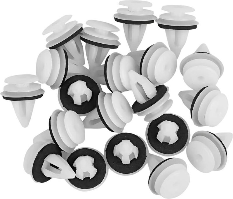 Jalleria - 100 Stück Kunststoffnieten für Autos, Karosserieverstärkungsclips-Set für Autotürverkleidungen, Karosserierep...