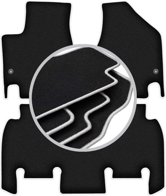 CARLUX-SILVER Autofußmatten für: Chrysler Pacifica RU Minivan (2016-)