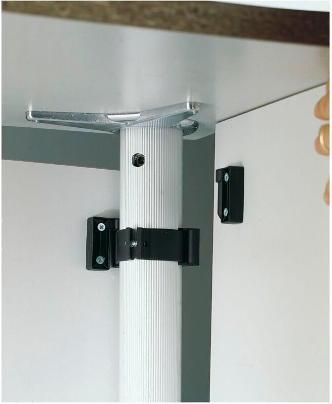 Tischfuß-Paneelsystem Modesty für Tischfüße/Tischbeine ø 60mm Kunststoff schwarz