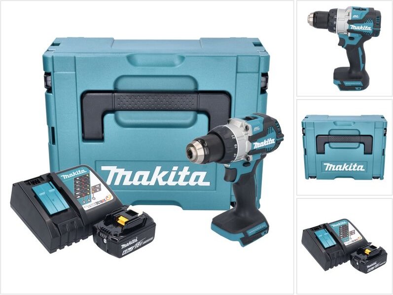 Makita DDF 489 RG1J Akku Bohrschrauber 18 V 73 Nm Brushless + 1x Akku 6,0 Ah + Ladegerät + Makpac