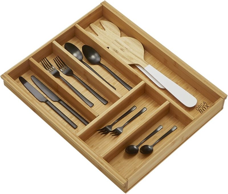 Thumbnail - So-tech - orga-box 1 bambus Besteckeinsatz für Schubkästen mit 500 mm Tiefe 6 Fächer, für Blum Tandembox / Antaro Schubl...