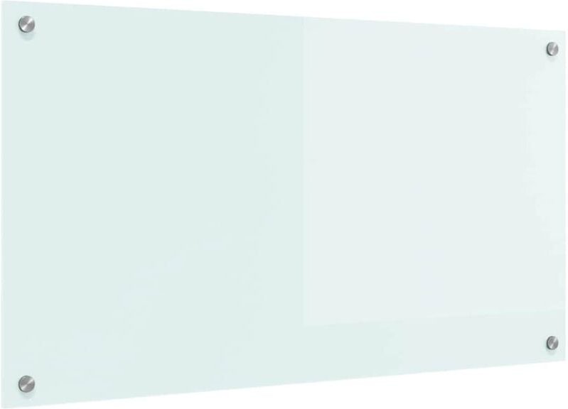 Küchenrückwand Weiß 90 x 50 x 0.8 cm Gehärtetes Glas vidaXL